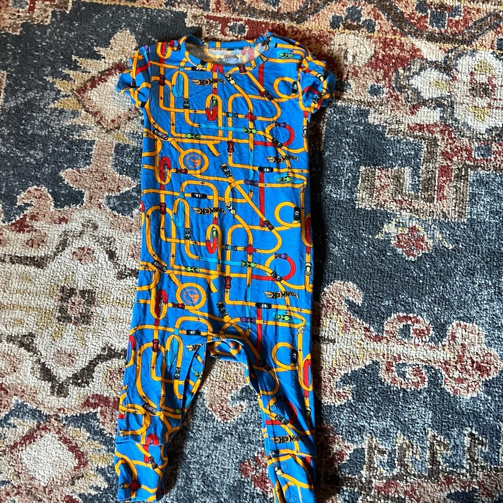 Posh peanut hot wheels pajama one piece